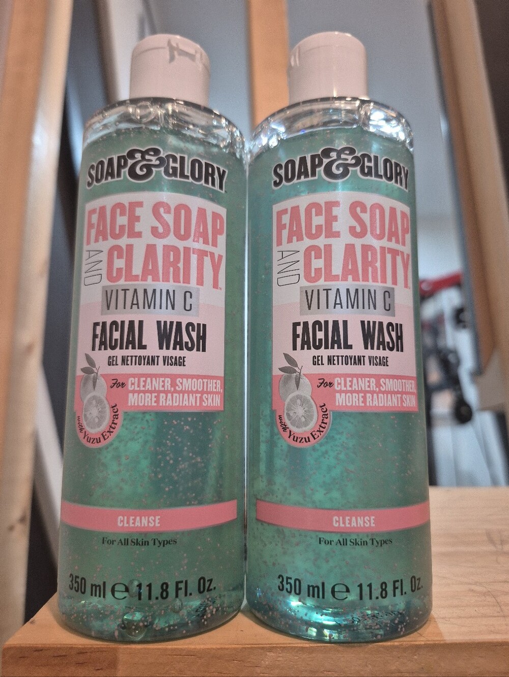 Lot Of 2 Soap & Glory Face Soap and Clarity Vitamin C Facial Wash - 350ml X 2